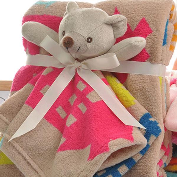 16 X 16 Inches Fleece Security Blanket Little Koala Lovey Flannel Baby Blanket