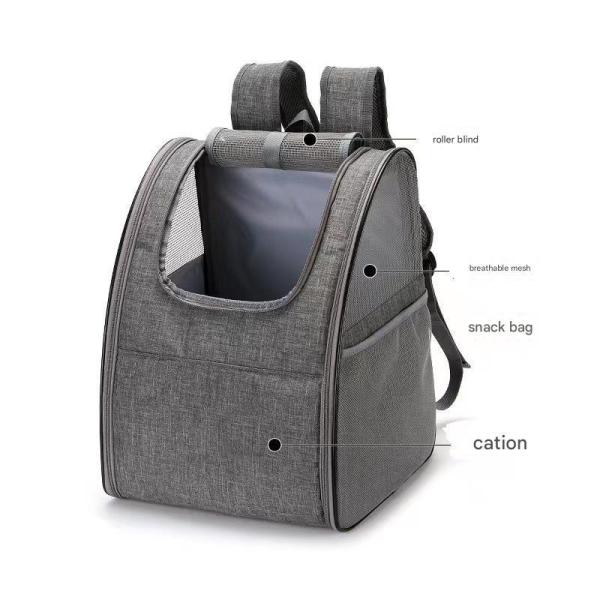 34*28*42CM Grey Foldable Pet Backpack Soft Fabric Pretty Kitty Backpack Cute/Fun/Playful Style For Perfect