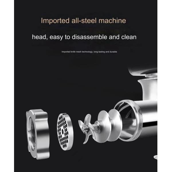Food Grade Meat Grinding Parts Dough Mixer Meat Grinder with 304 Stainless Steel