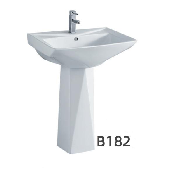 Diamond Shape Bathroom Toilet Basin Sets Sanitary Ware Ceramic Ceramic Washdown One piece Toilet Bowl and Pedestal Sinks