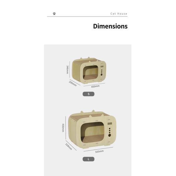 Snap Button Closure Custom Modern Indoor Cat Dog Furniture House for Cat Bed Function