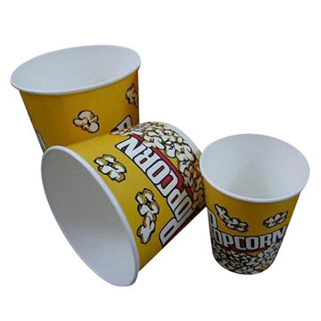 130OZ paper cup Popcorn Buckets Disposable Double PE Lined Greaseproof