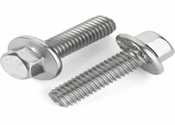 Stainless Steel Plain SS304 SS316 Hexagon Flange Heavy  Metal Bolt With Nut  Plain DIN6921
