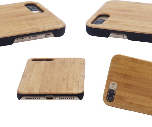 Bamboo Combo PC Hard Wood iPhone Case , iPhone 8 Plus Wooden Phone Cover
