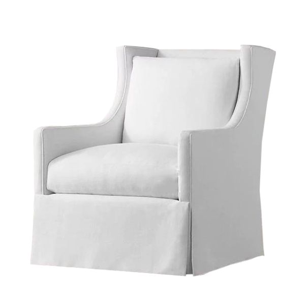 Transitional Skirted Wingback Accent Chair, Single Seat – LG-5002