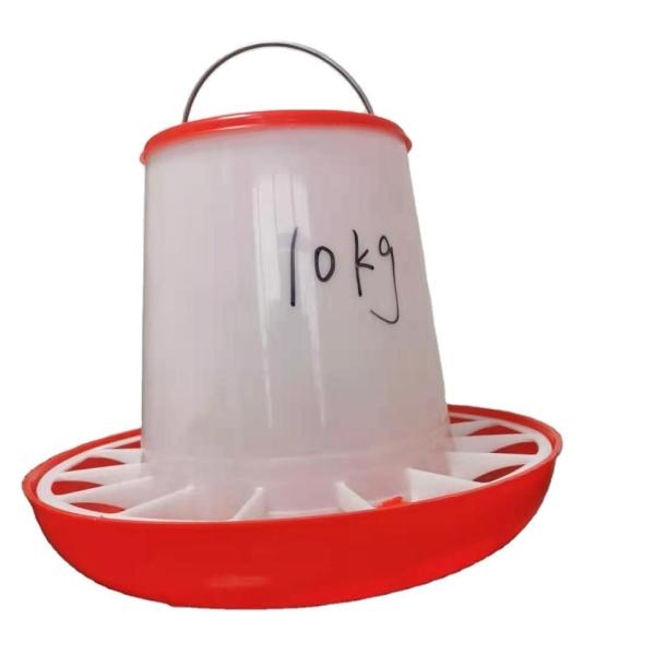 Comedouro de plástico para aves, balde, bebedouro de água, equipamentos agrícolas, automático, 10kg, comedouro para frangos