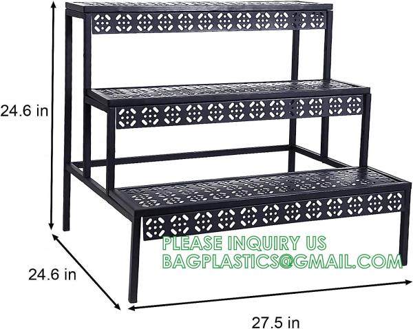Metal Plant Stand Garden Display Shelf Flower Pot Holder Storage Organizer Rack Indoor Home Outdoor Patio Balcony