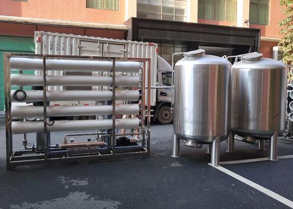 Stainless Steel 304 / 316 Desalination Plant Drinking Water Treatment System School Campus Reverse Osmosis Water Filter
