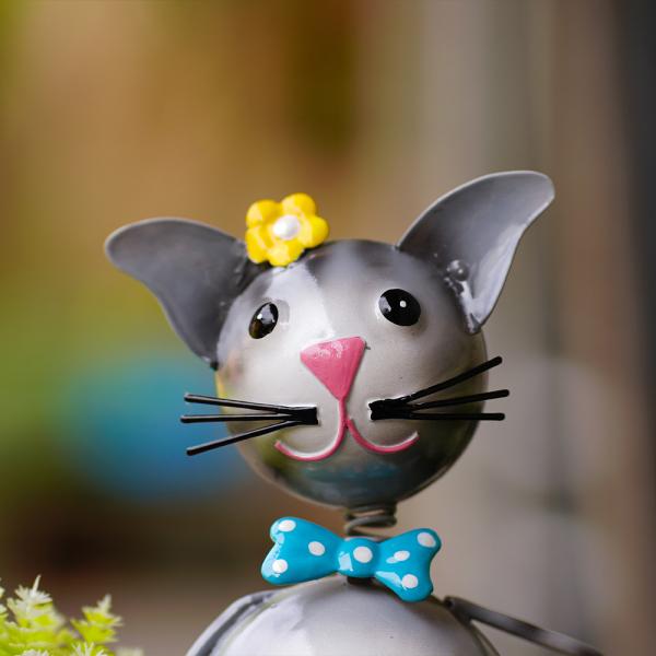 Повторно использованный двор металла орнаментирует OEM оформления сада кота металла ремесленничества