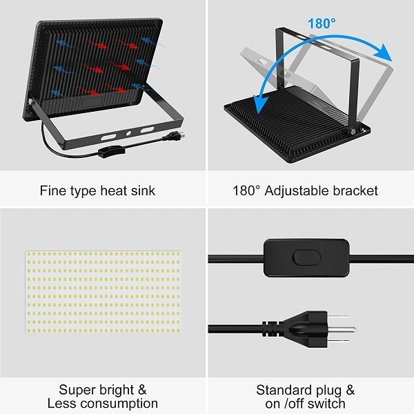 ETL Approved Colored LED Flood Light 150W , 15000LM Waterproof  Security Light