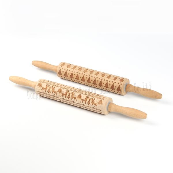 Rodillo de amasar de madera premium para hornear – Rodillo de madera de haya liso hecho a mano para masa, pasteles, galletas y pizza – Herramienta de cocina duradera y fácil de limpiar para panaderos caseros y profesionales