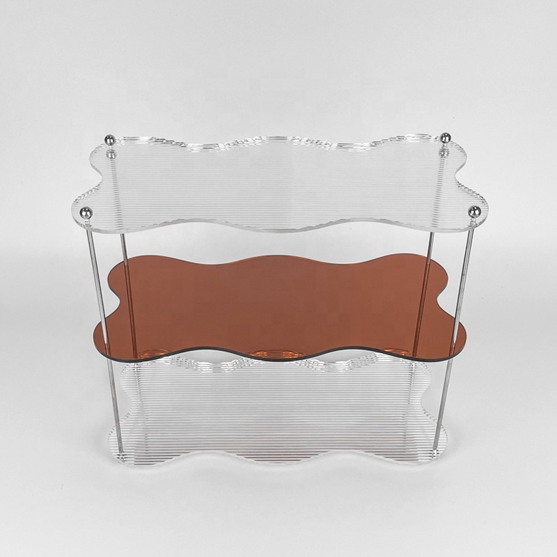 Custom 3-Layer Acrylic Display Stand Creative Simple Living Room Desktop Arrangement Storage Racks