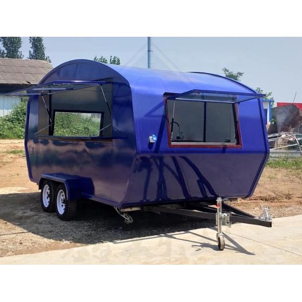 Fully Equipped Concession Trailer for Long Service Life Food Truck on Outdoor Street