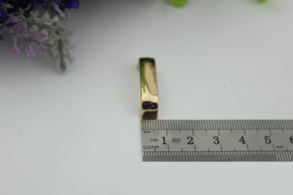 Luxury handbag fitting light gold zinc alloy 20 mm metal arch bridge with high polishing