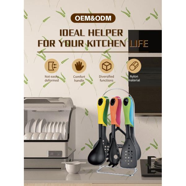 ISO9001/BSCI Certified TPR Handle Silicone Kitchen Utensils Cooking Accessories Tool Set