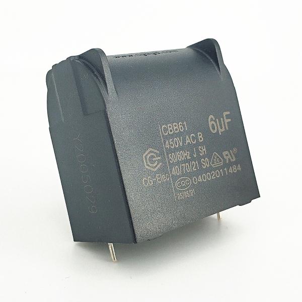 CBB61 450V 6UF Air Conditioner Fan Capacitor Home AC Capacitor 4 pins Black Epoxy