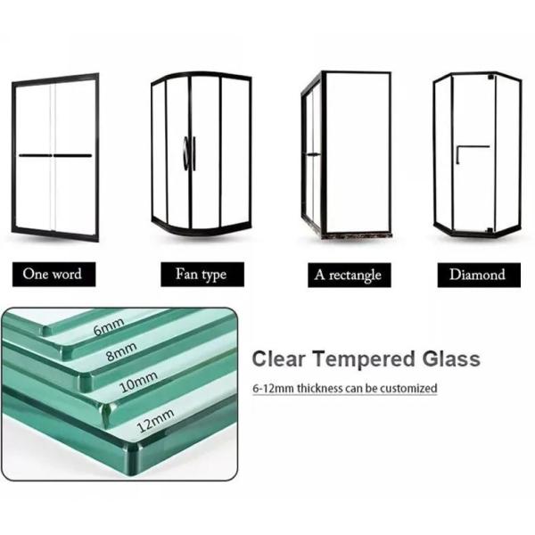 Technique Laminated Customization Outlet Sliding Glass Door for Bathroom Shower Room