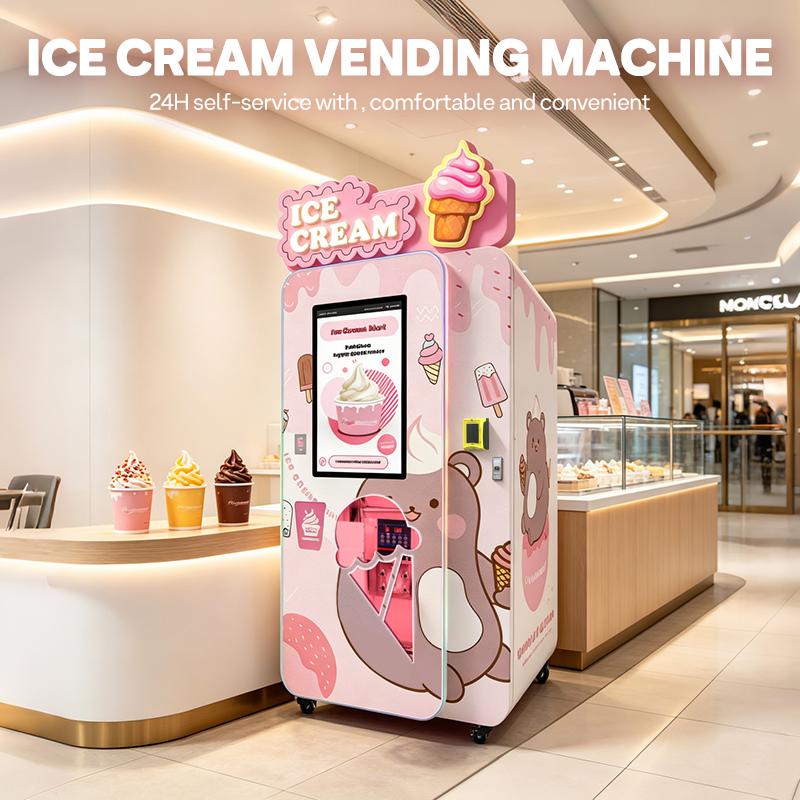 Haloo Ice Cream Vending Machine | A Fully Automatic Soft Ice Cream Commercial Solution with 18 Second Quick Milk Delivery