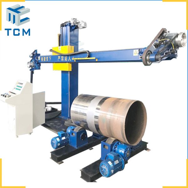 Combined machine for Tank polishing at one end and Dish end polishing at other end 2 in 1 automatic polishing machine