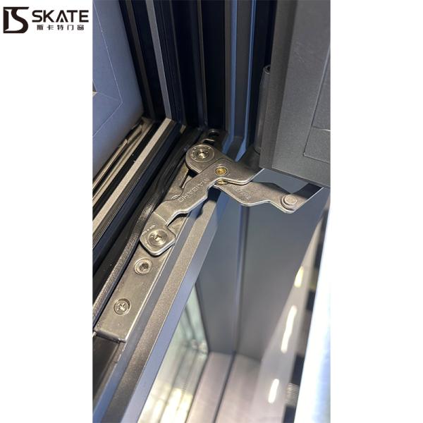 Fenêtre en verre trempé en alliage d'aluminium de qualité supérieure résistant aux intempéries pour maisons et bureaux avec matériel original SKATE