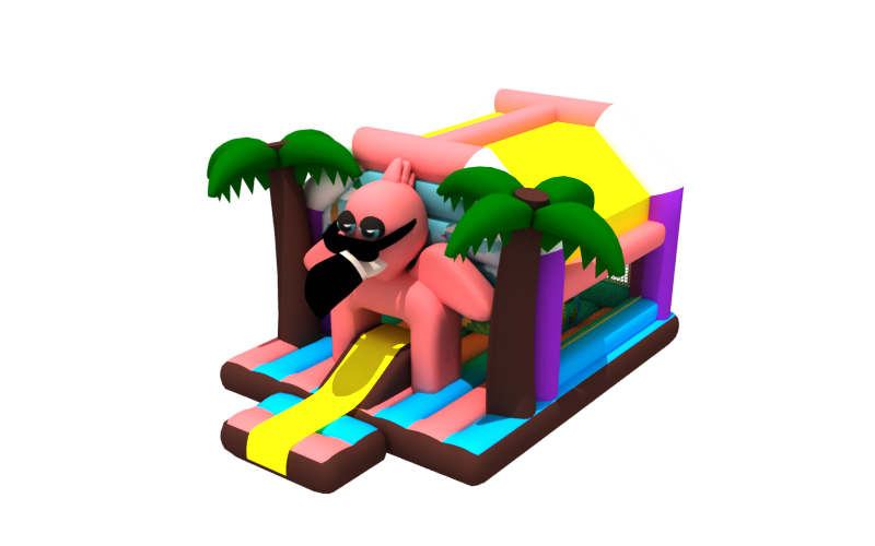 Красочный надувной дом для прыжков Flamingo Cool Bird Kids Jumping Castle
