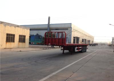 3 Axles Steel Flatbed Semi Trailer Mechanical Suspension Leaf Spring 13mmx90mm