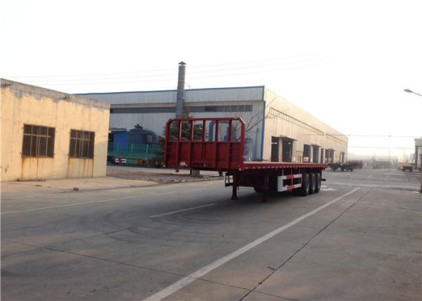 3 Axles Steel Flatbed Semi Trailer Mechanical Suspension Leaf Spring 13mmx90mm