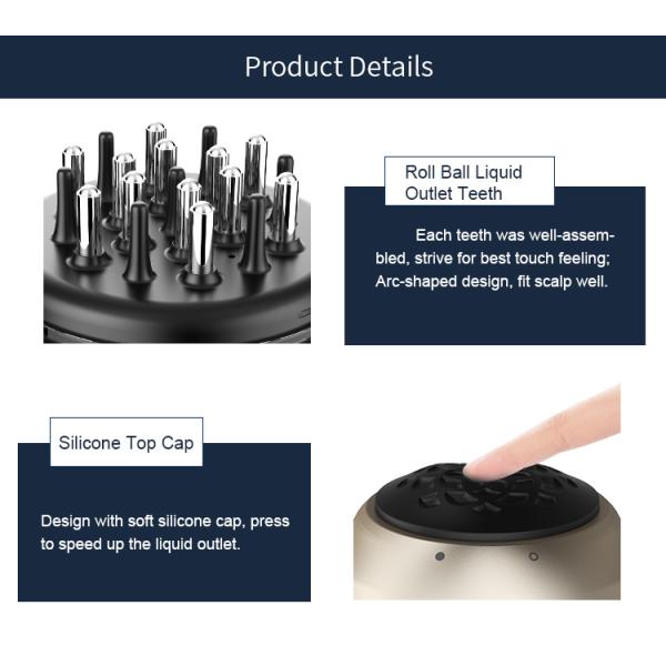 Hair Growth Root Applicator with 625nm Red Light Wave and Microcurrent Technology