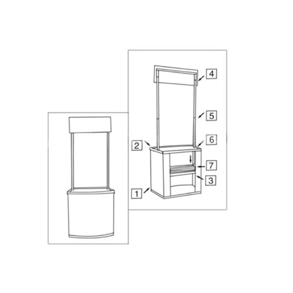 850x455x880mm 1230x510x900mm Promotional Booth Outdoor Indoor Use
