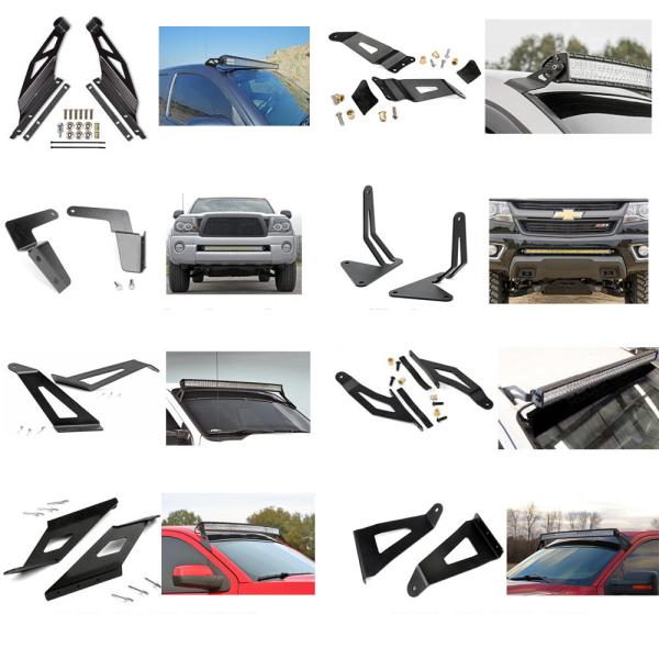 Black Toyota LED Light Bar Brackets Tacoma 50 Straight B543 Aluminium Material