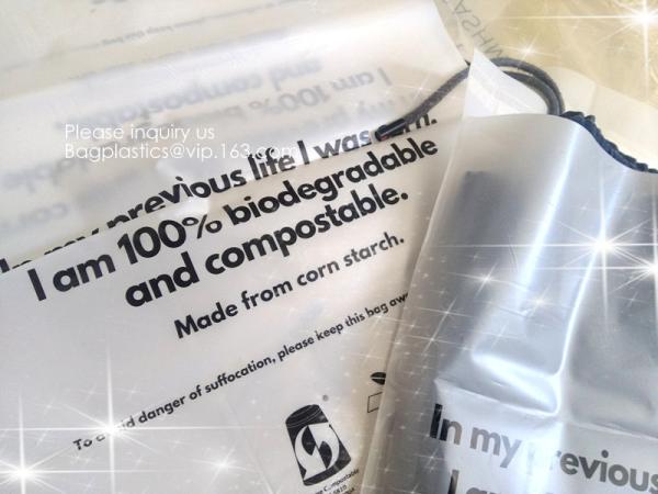 PLA Biodegradable Corn Starch Compostable LDPE k Bag, Environmentally friendly, recyclable, reusable, reclosable