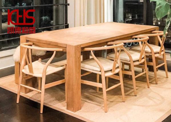 Mid Century Rustic Natural Solid Wood Dining Chairs For Farmhouse Table