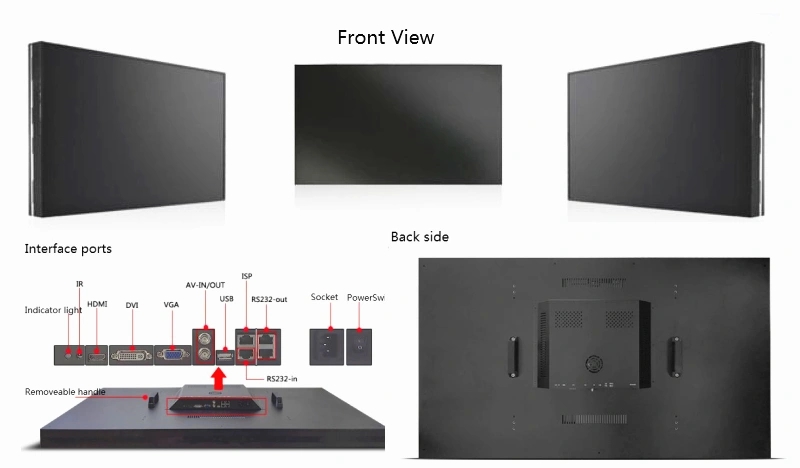 шкаф/стена решения 4k установили нул стен 49 шатона видео- касание 55 дюймов ультракрасное