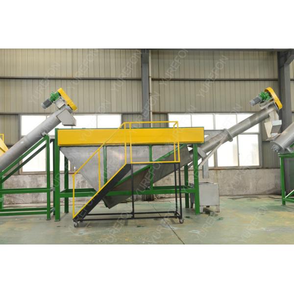 304 Stainless Steel Plastic Washing Recycling Machine 500kg / H For PET Bottles