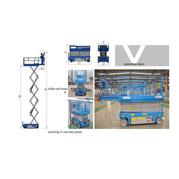 6m Platform Small Scissor Lift , Lightweight Scissor Lift Equipment GTJZ06