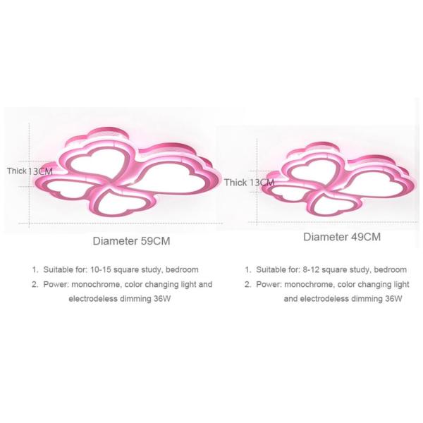 Kids ceiling Led lights for bedroom study room pink white Color (WH-MA-103)