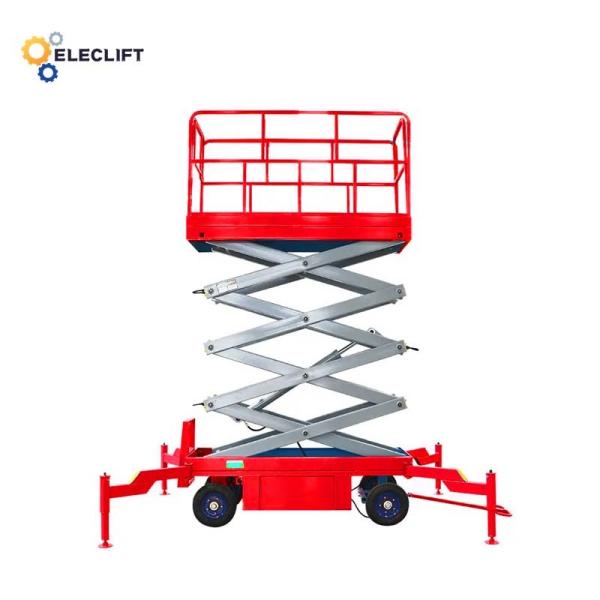 Electric Mobile Scissor Lift With Hydraulic Drive 2.2kw Power For Easy Maneuverability