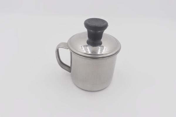 12cm Outdoor use stainless steel camping cup chrome wine mug with cover
