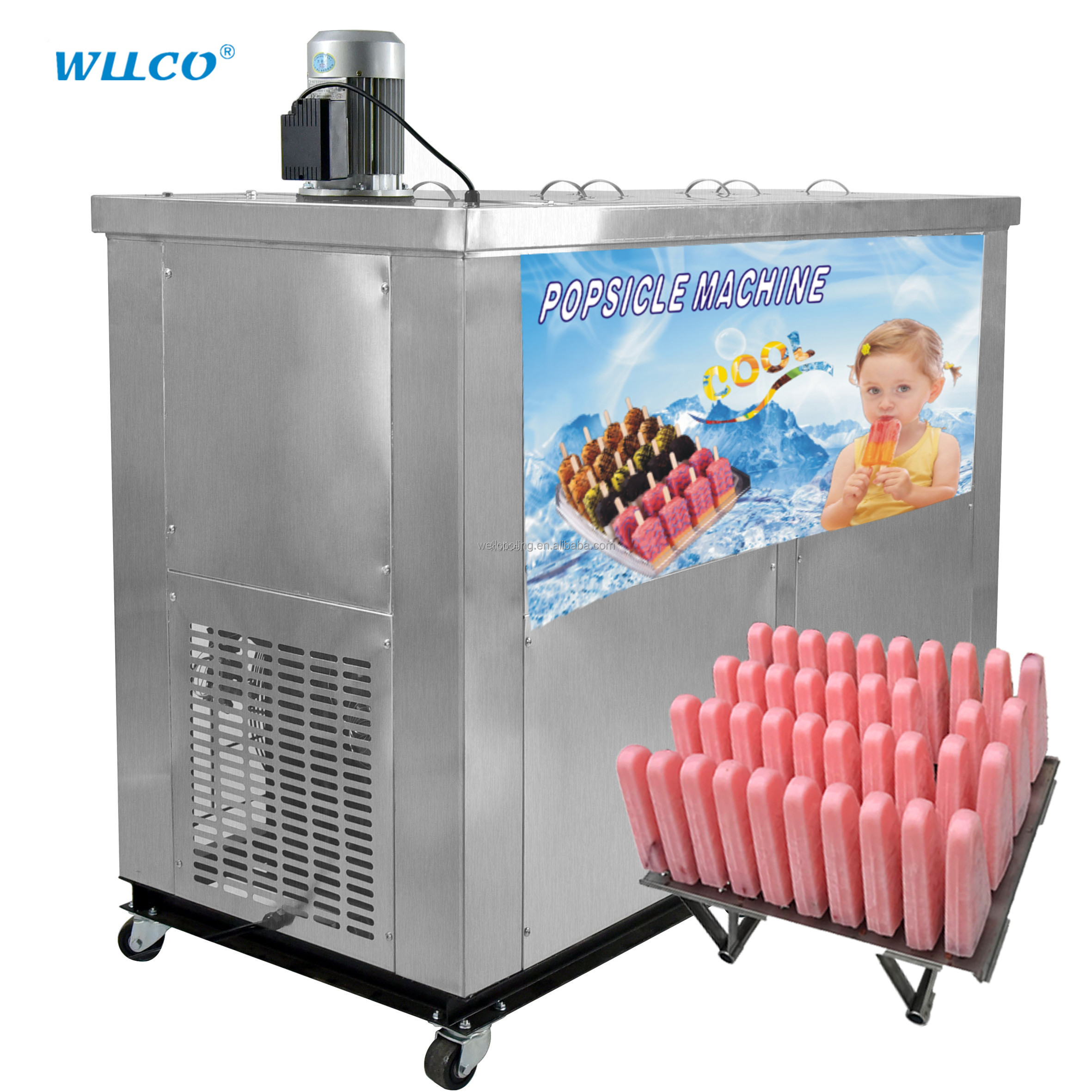 New 50Hz/60Hz Automatic 6 Molds Ice Lolly Popsicle Machine for Food Shop