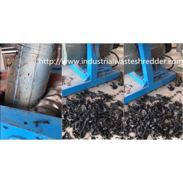 Industrial Waste Tire Shredder Good Toughness Energy Saving Custom Discharge