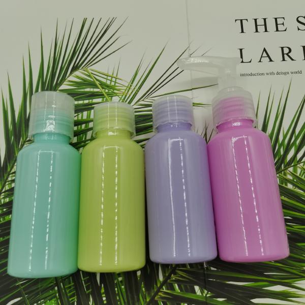 Travel Set Series Skincare 75ml Pet Pump Bottle Pink Purple Light Green Light Blue
