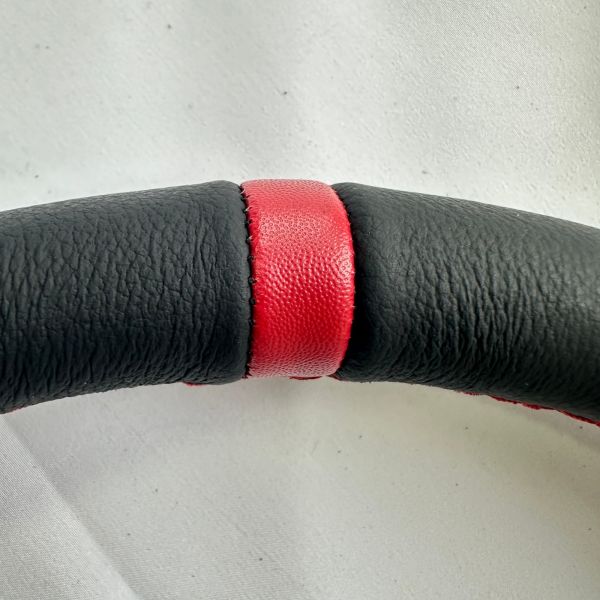 Universal 320mm D Shaped Flat Rally Car Steering Wheel Black Leather For Drifting Vehicles