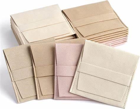 Suede Jewelry Pouch Organizer Box Envelope Pouch Travel Bag