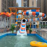 Slide de loisirs parc de natation piscine tube en fibre de verre fermé ouverte Slide spirale personnalisé