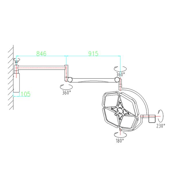 Свет СИД театра хирургии медицинский дружелюбное диаметра пятна 120 до 250мм экологическое