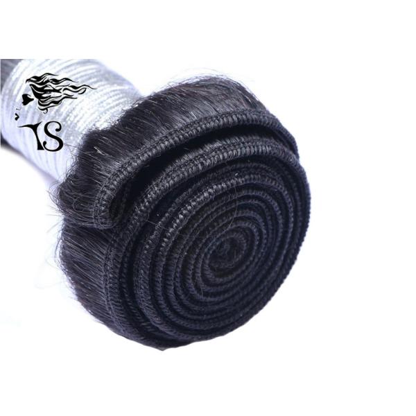 Straight Unprocessed Brazilian Hair Bundles , Brazilian Virgin Human Hair Natural Color