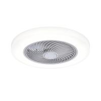 Ventilateurs de plafond intelligents Ventilateurs avec lumières télécommande Lampes de décoration de chambre à coucher 52cm Lampe invisible à l'air Lamelles rétractables silencieux
