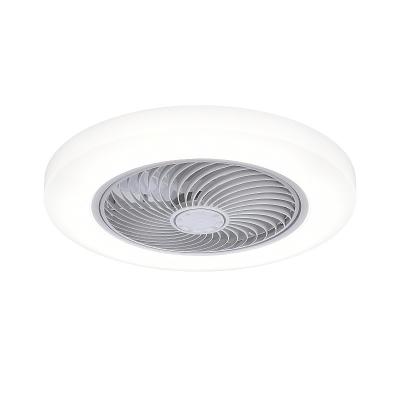 Smart Ceiling Fan Fans With Lights Remote Control Bedroom Decor Lamp 52cm Air Invisible Blades Retractable Silent