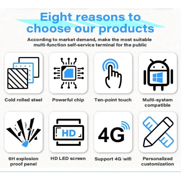 CE Медицинское расчетное обслуживание Сенсорный экран Киоск самообслуживания 32 дюйма Больничная проверка в киоске