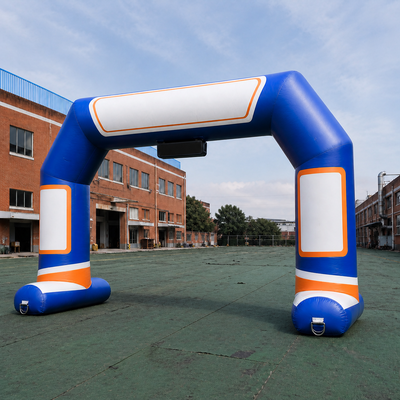 Custom Commercial Inflatable Marathon Finish Arch with Sponsor Panels Stable Base and Full Color Printing
